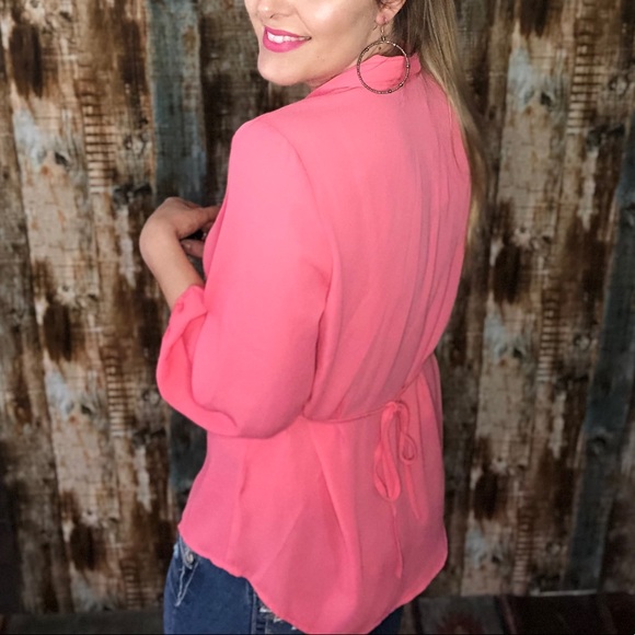 Crepe de Chine Wrap-Like Top - Picture 3 of 7